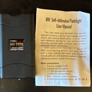 Black Self-Defensive Flashlight